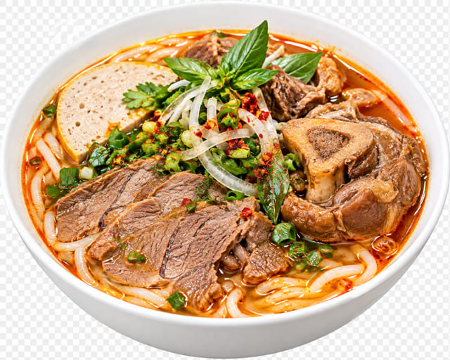 Bún Bò Huế (Spicy Beef Noodle Soup).